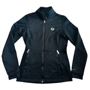 Nike Golf Therma-FIT Green Bay Packers Full Zip Jacket Black Tour Women's S